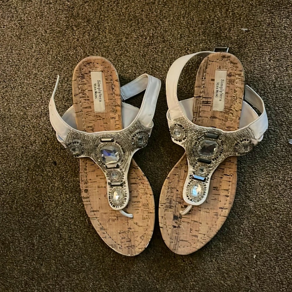 Vera Wang jeweled sandals